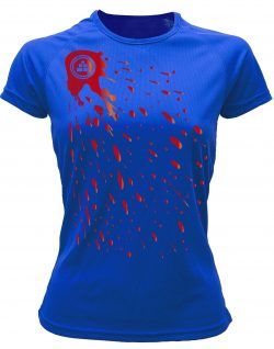 Camiseta deportiva Mujer pintura azul Royal