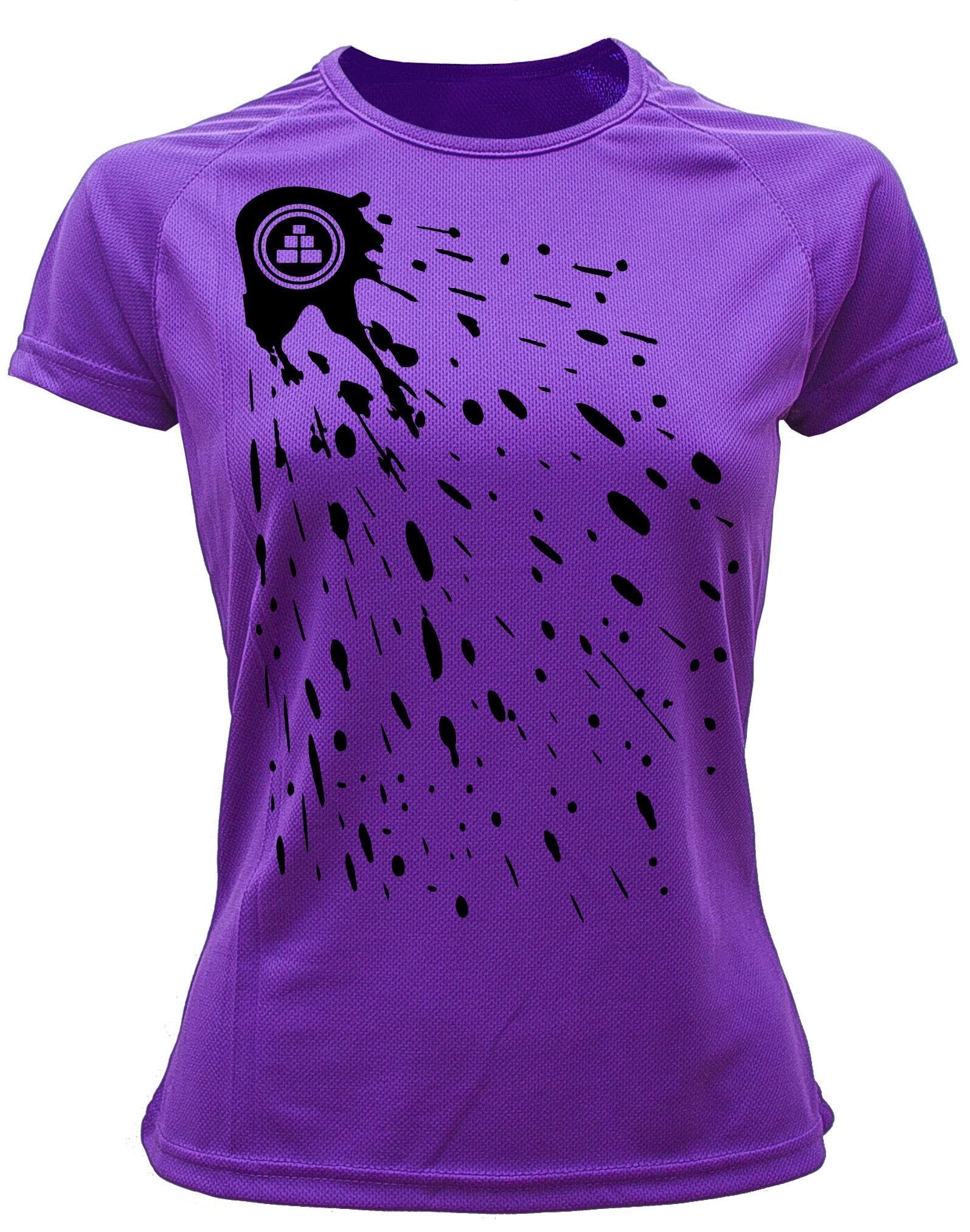 Camiseta deportiva Mujer pintura Violeta
