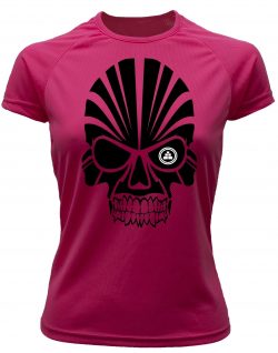 Camiseta deportiva Mujer calavera Rosa