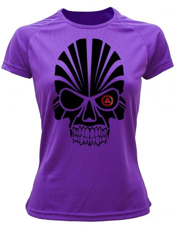 Camiseta deportiva Mujer calavera Violeta