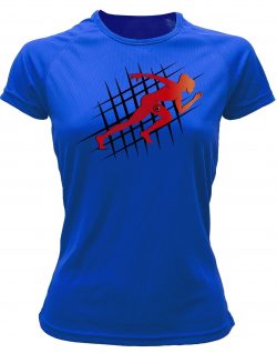 Camiseta de deporte running azul royal