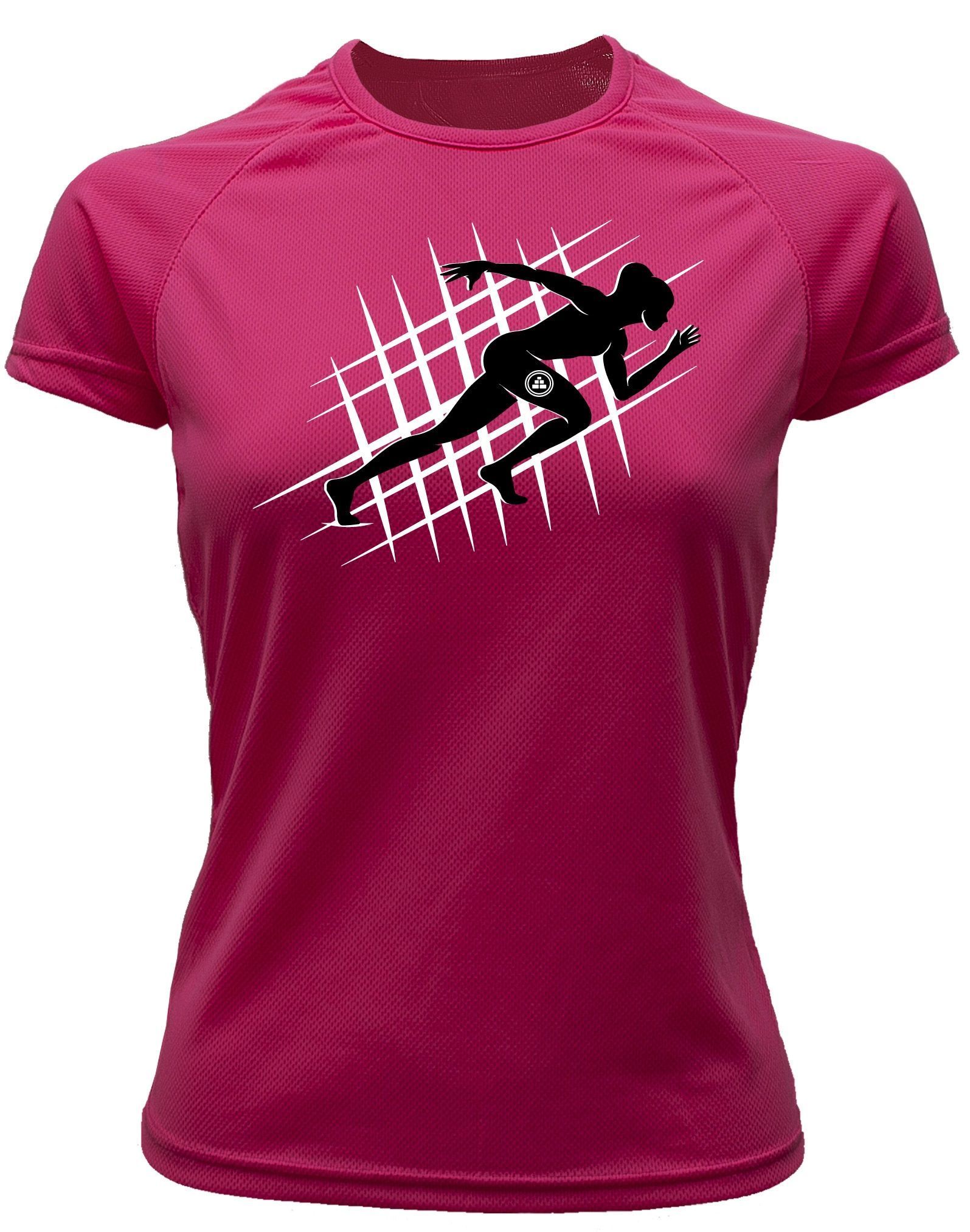 Camiseta de deporte running rosa