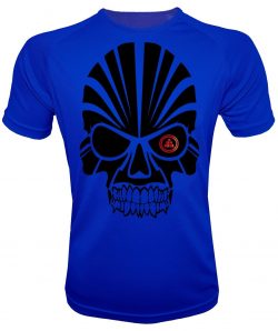 Camiseta Running hombre Calavera Azul Royal
