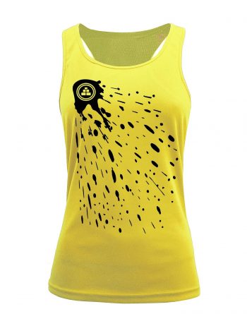 Camiseta fitness de tirantes Pintura Amarilla