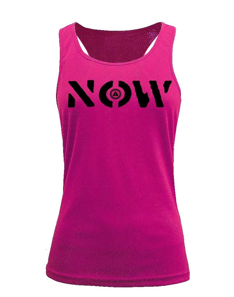 Camiseta fitness de tirantes NOW Rosa