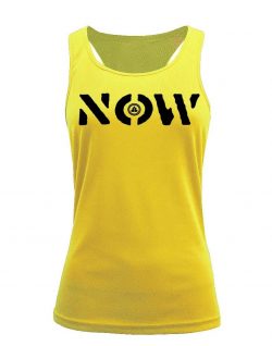 Camiseta fitness de tirantes NOW Amarilla